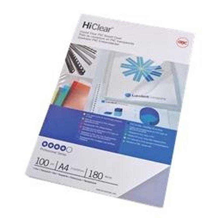 GBC Cubiertas de encuadernación de PVC transparente A3 0,18 mm cristal (Pack de 100)
