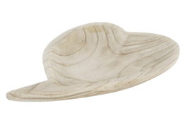 DKD Home Decor Centro de Mesa Paulownia Corazón Natural Marrón Claro