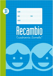 LAMELA Recambio 100 Hojas Formato Folio Cuadrovía 3 mm 4 Anillas