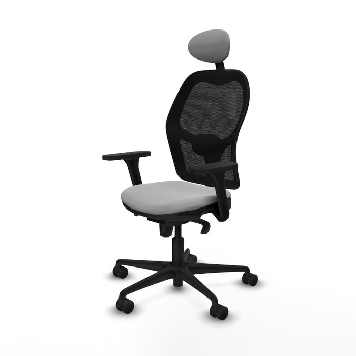 PIQUERAS Y CRESPO Silla de oficina Jorquera con mecanismo Sincro, gris claro y negro