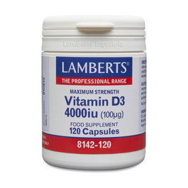 Lamberts Vitamina D3 4000 UI Natural 120 Cápsulas