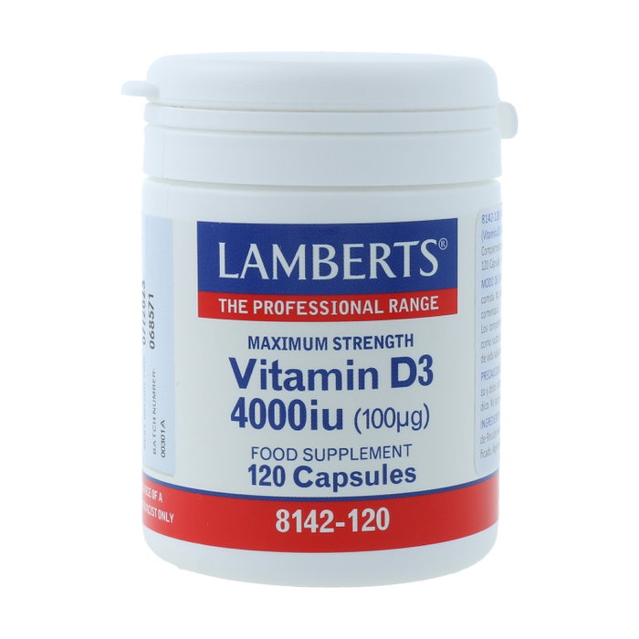Lamberts Vitamina D3 4000 UI 120 cápsulas