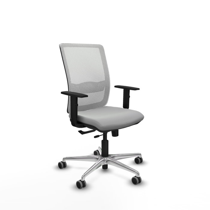 PIQUERAS Y CRESPO Silla de oficina Haches Gris claro y Blanco PIQUERAS Y CRESPO Silla de oficina Haches Gris claro y Blanco