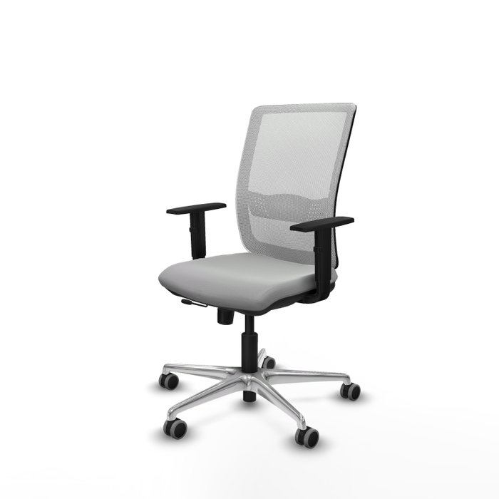 PIQUERAS Y CRESPO Silla de oficina Haches Gris claro y Blanco PIQUERAS Y CRESPO Silla de oficina Haches Gris claro y Blanco