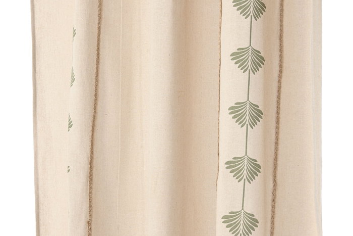 DKD Home Decor Cortina Nature23 Cottage Natural Verde 260 x 140 cm (2 Unidades)
