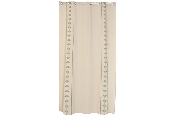 DKD Home Decor Cortina Nature23 Cottage Natural Verde 260 x 140 cm (2 Unidades)