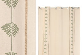 DKD Home Decor Cortina de Algodón 140x260 cm Natural