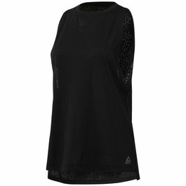 Camiseta para Mujer sin Mangas Reebok Burnout Negro