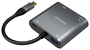 Aisens Conversor USB-C a VGA/HDMI 4K/USB 3.0/USB-C PD Gris 15cm