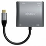 Aisens Conversor USB-C a VGA/HDMI 4K/USB 3.0/USB-C PD Gris 15cm