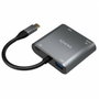 Aisens Conversor USB-C a VGA/HDMI 4K/USB 3.0/USB-C PD Gris 15cm