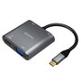 Aisens Conversor USB-C a VGA/HDMI 4K/USB 3.0/USB-C PD Gris 15cm