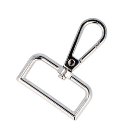 Innspiro Mosquetón con Anilla Rectangular Zamak Níquel 30 mm (5 unidades)
