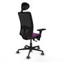 PIQUERAS Y CRESPO Silla de oficina Zulema con mecanismo Sincro/Traslack Morado y Negro