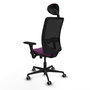 PIQUERAS Y CRESPO Silla de oficina Zulema con mecanismo Sincro/Traslack Morado y Negro