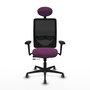 PIQUERAS Y CRESPO Silla de oficina Zulema con mecanismo Sincro/Traslack Morado y Negro
