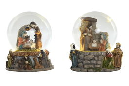 DKD Home Decor Bola Decoración Navidad Tradicional Multicolor 11.5 x 13 x 11.5 cm (4 Unidades)