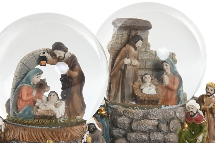 DKD Home Decor Bola Decoración Navidad Tradicional Multicolor 11.5 x 13 x 11.5 cm (4 Unidades)