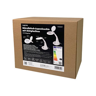 LogiLink Lámpara de aumento con soporte de escritorio, 3 dioptrías, 40 LED (6.5W)