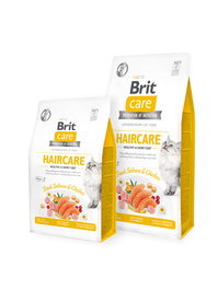 Brit Care Grain Free Haircare Gato Adulto 7Kg Salmón Pollo Omega-3 Probióticos