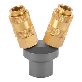 Powerplus Conector aire comprimido de latón tipo Y rosca hembra ¼ pulg