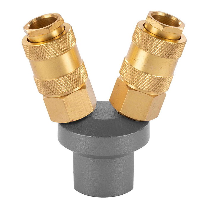 Powerplus Conector aire comprimido de latón tipo Y rosca hembra ¼ pulg Powerplus Conector aire comprimido de latón tipo Y rosca hembra ¼ pulg