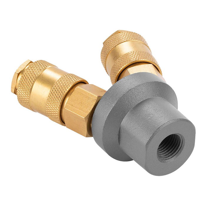 Powerplus Conector aire comprimido de latón tipo Y rosca hembra ¼ pulg Powerplus Conector aire comprimido de latón tipo Y rosca hembra ¼ pulg