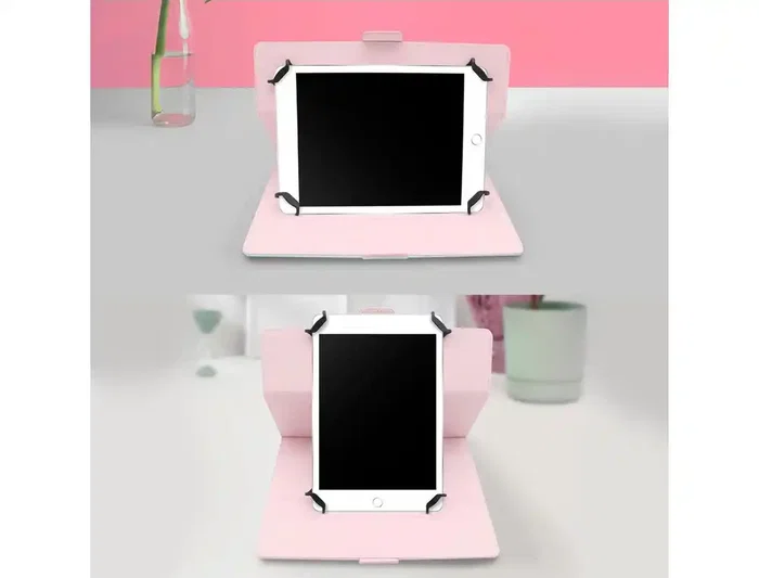 Wondee Funda para Tablet Universal Compatible hasta 10,2'' con Diseño de Margaritas y Soporte Giratorio 360°