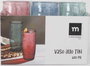 La Mediterranea Vaso Alto Tiki 600 ml con Dimensiones 7.8 cm Ancho x 17 cm Alto x 7.7 cm Largo (24 Unidades)