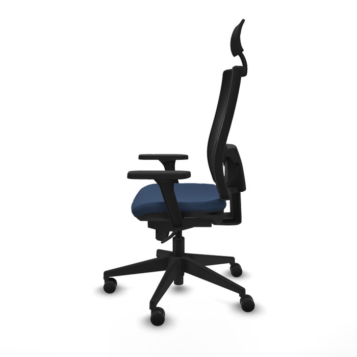 PIQUERAS Y CRESPO Silla de oficina Horna con mecanismo Sincro, Azul marino y Negro