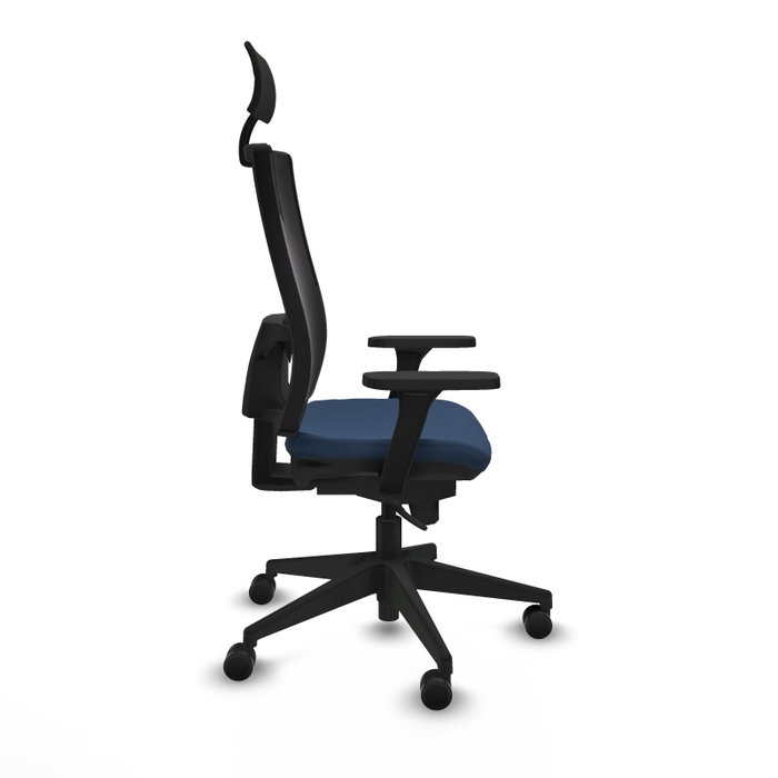 PIQUERAS Y CRESPO Silla de oficina Horna con mecanismo Sincro, Azul marino y Negro