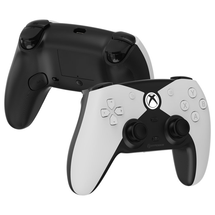 Hyperkin Competitor Gamepad Alámbrico Blanco y Negro para Xbox Series X S Xbox One PC