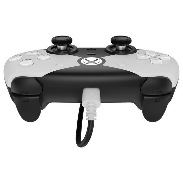Hyperkin Competitor Gamepad Alámbrico Blanco y Negro para Xbox Series X S Xbox One PC