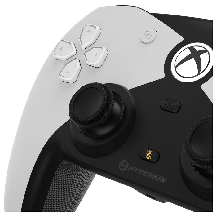 Hyperkin Competitor Gamepad Alámbrico Blanco y Negro para Xbox Series X S Xbox One PC