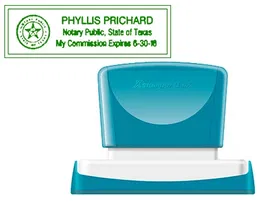 X'stamper Sello Personalizable Quix q-18 Color Verde Medidas 22x69 mm