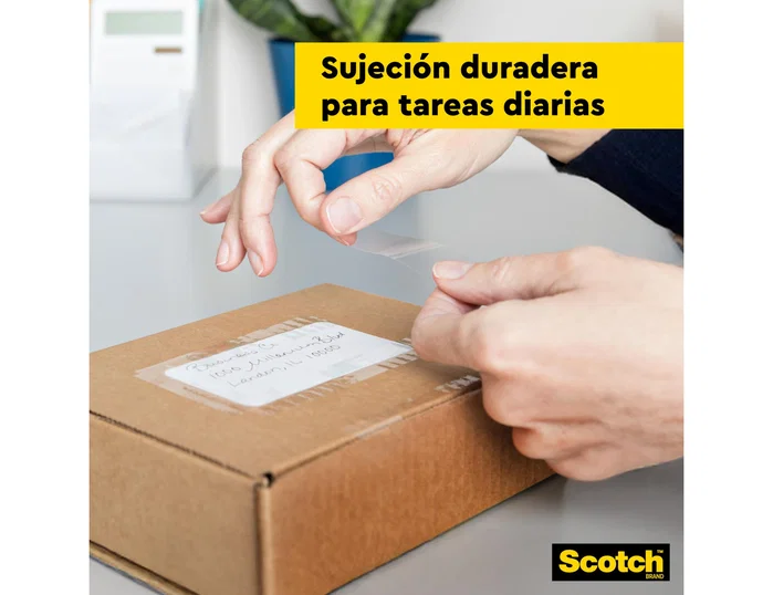 Scotch Cinta Adhesiva Transparente 19 mm x 66 m, Pack de 8 unidades