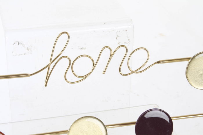 DKD Home Decor Perchero Pared Multicolor Dorado 13 x 6 x 43 cm (4 Unidades)