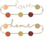 DKD Home Decor Perchero de Pared Metal LOVE 43x13x6 Multicolor y Dorado
