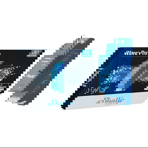 Shelly Wave Pro 1 Relé Z-Wave 16A Montaje Carril DIN
