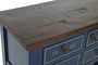 DKD Home Decor Paris 2023 Consola Mediterraneo Azul Marino Marron 103x80x35 cm Paulownia
