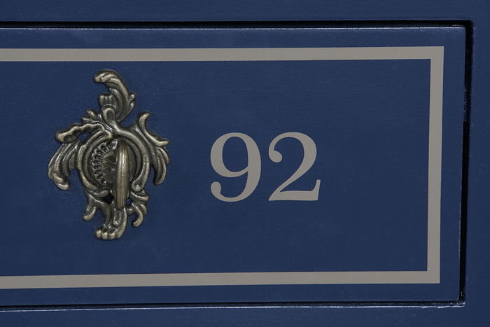 DKD Home Decor Paris 2023 Consola Mediterraneo Azul Marino Marron 103x80x35 cm Paulownia