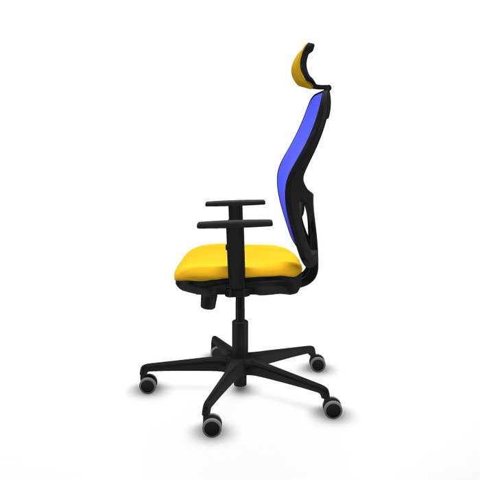 PIQUERAS Y CRESPO Silla de oficina Jorquera Sincro/Traslack Amarillo y Azul