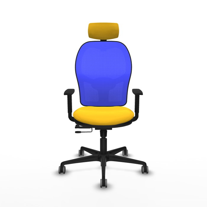PIQUERAS Y CRESPO Silla de oficina Jorquera Sincro/Traslack Amarillo y Azul