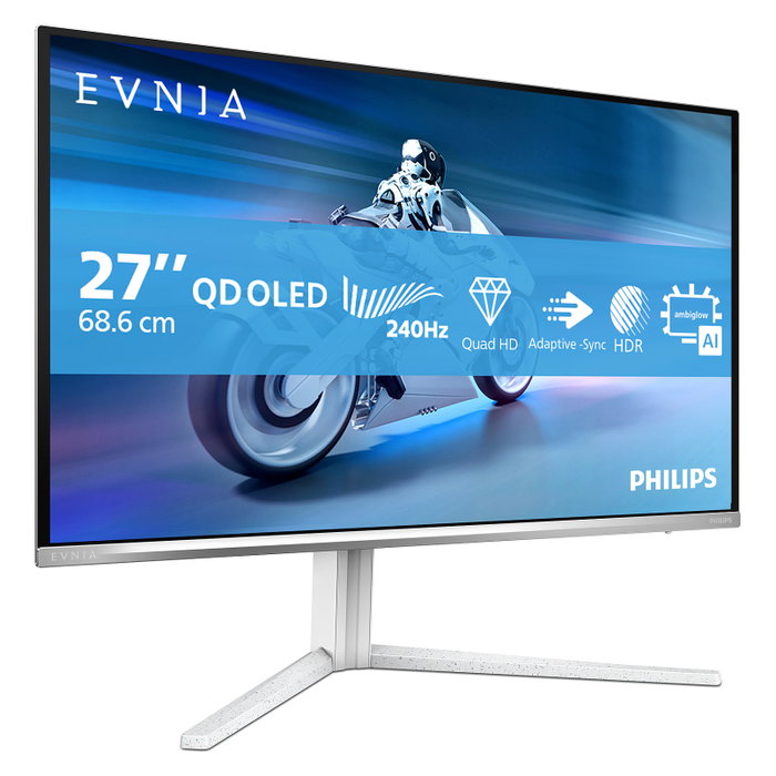 Philips Evnia 27M2N6501L/00 Monitor Gaming QD-OLED 26,5 pulg QHD 240Hz Blanco Philips Evnia 27M2N6501L/00 Monitor Gaming QD-OLED 26,5 pulg QHD 240Hz Blanco