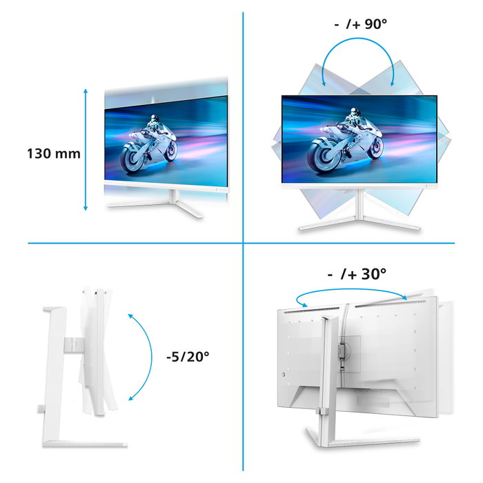 Philips Evnia 27M2N6501L/00 Monitor Gaming QD-OLED 26,5 pulg QHD 240Hz Blanco Philips Evnia 27M2N6501L/00 Monitor Gaming QD-OLED 26,5 pulg QHD 240Hz Blanco