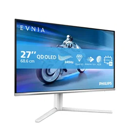 Philips 27M2N6501L Monitor Gaming 67.3 cm (26.5") Quad HD QD-OLED 240Hz 0.03ms HDR 10 HDMI 2.1 DP 1.4 G-Sync FreeSync Premium Blanco