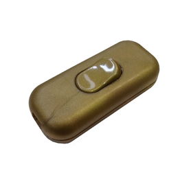 Interruptor unipolar 2A montado oro viejo 60x26,3x18mm Termoplástico 250V