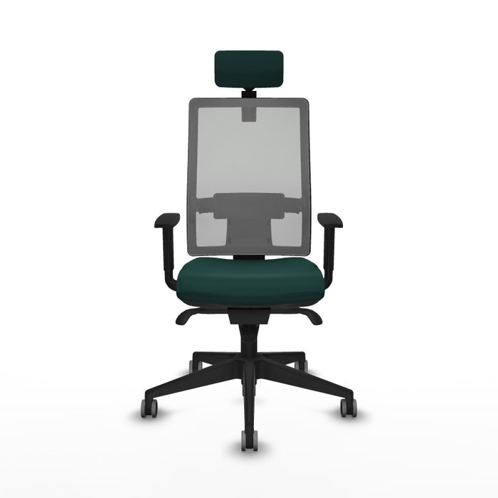 PIQUERAS Y CRESPO Silla de oficina Horna con mecanismo Sincro Verde botella y Gris PIQUERAS Y CRESPO Silla de oficina Horna con mecanismo Sincro Verde botella y Gris