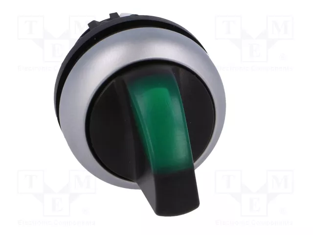 EATON ELECTRIC Interruptor rotativo verde de 3 posiciones 22mm