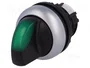 EATON ELECTRIC Interruptor rotativo verde de 3 posiciones 22mm